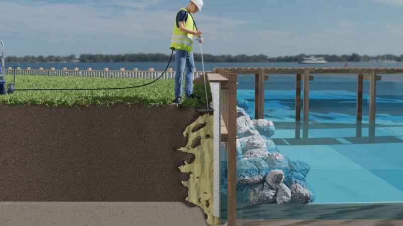 Pennsylvania Seawall and Bulkhead Repair Contractor Foam Injection